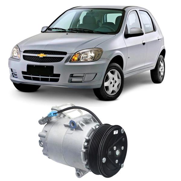 Imagem de Compressor ar Condicionado gm Celta Corsa Prisma 1.0/1.4/1.6 2002 Ate 2009 Delphi