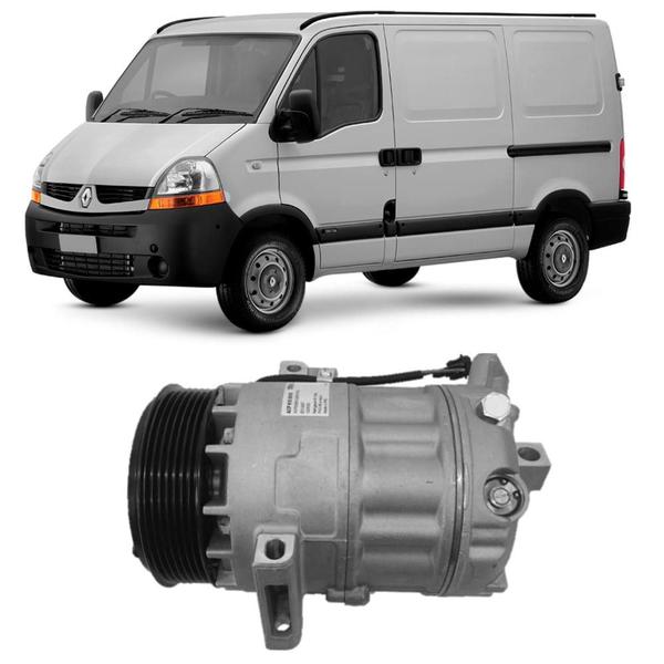 Imagem de Compressor Ar Condicionado Renault Master 2.3 16V 2013 a 2018 ACP 436 000S Metal Leve