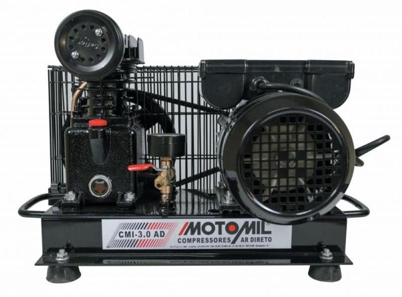 Imagem de Compressor Ar Direto com Motor 1HP 4 Polos Bivolt CMI-3,0AD Motomil