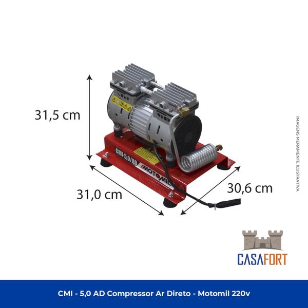 Imagem de Compressor Ar Direto Isento 5 Pés 220v Motomil Cmi-5,0ad