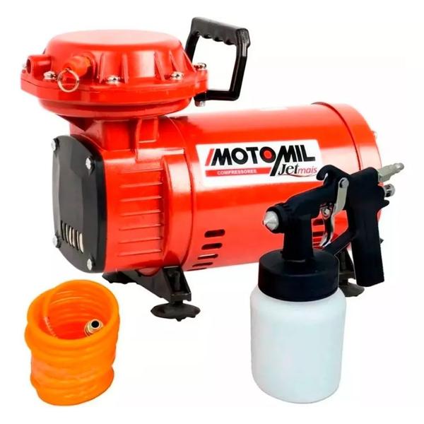 Imagem de Compressor Ar Direto Portátil Leve Bivolt 127V/220V 0.3HP Jetmil-S Motomil