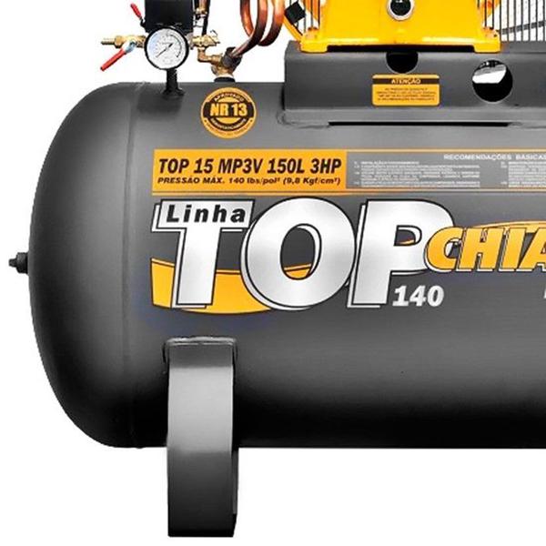 Imagem de Compressor Chiaperini Top 15 Mp3v 150 Lts 140 Lbs 3 Cv Trif.