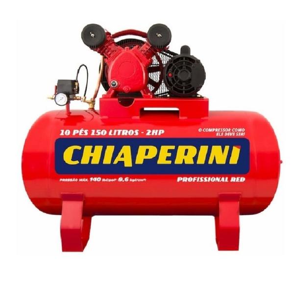 Imagem de Compressor de Ar 10/150 RED - 150L, 2 HP, 140 PSI, Monofásico - Chiaperini