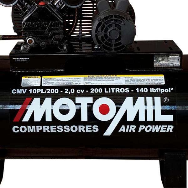 Imagem de Compressor De Ar 10 Pés 2hp 200 Litros Cmv Mono Air Power 110 /220v 42276.0 MOTOMIL