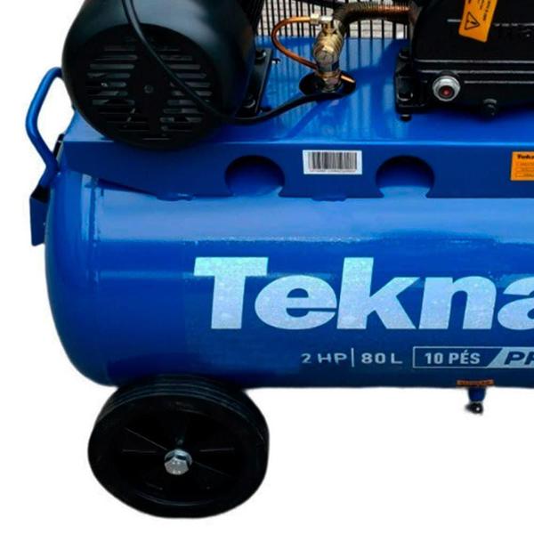 Imagem de Compressor de Ar 10 Pés 2HP 80L CP10080 Com Rodas TEKNA 