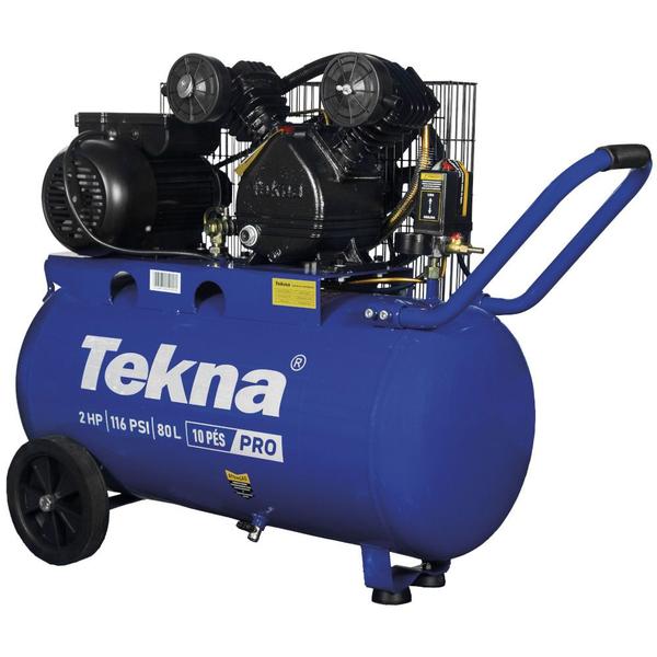 Imagem de Compressor de ar 10 pés 80L 2 hp 116 libras - CP10080P - Tekna