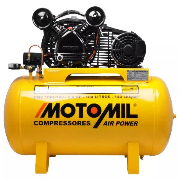 Imagem de Compressor de Ar 2HP 140PSI CMV-10PL/100A Motomil 220V