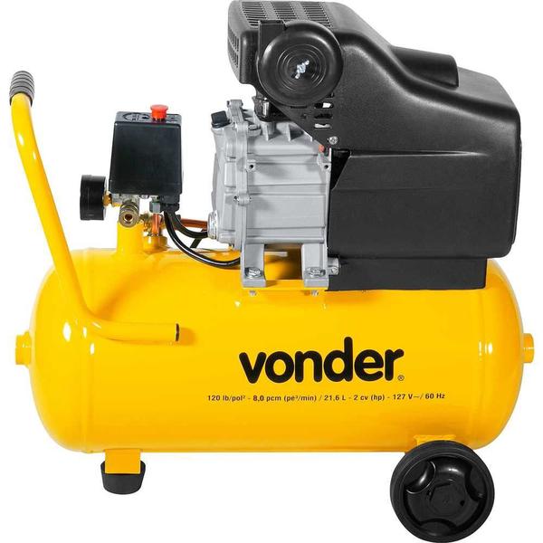 Imagem de Compressor de ar 8,0 pés 21,6L 2 hp 120 libras MCV 216 - Vonder