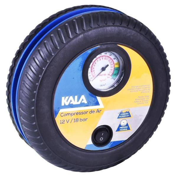 Imagem de Compressor De Ar Automotivo 35W 12V 3 Em 1 Pneu Kala