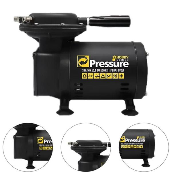 Imagem de Compressor de ar direto pressure hobby series 135l/min 50psi biv