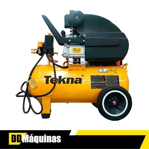 Imagem de Compressor de Ar Elétrico Portátil Tekna CP8525C monofásica 24L 2hp 127V 60Hz Amarelo