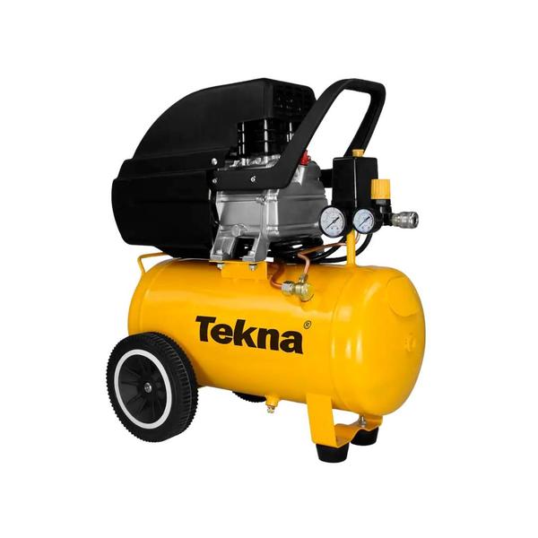 Imagem de Compressor de Ar Elétrico Portátil Tekna CP8525C Monofásica 24L 2hp 220V 60Hz Amarelo