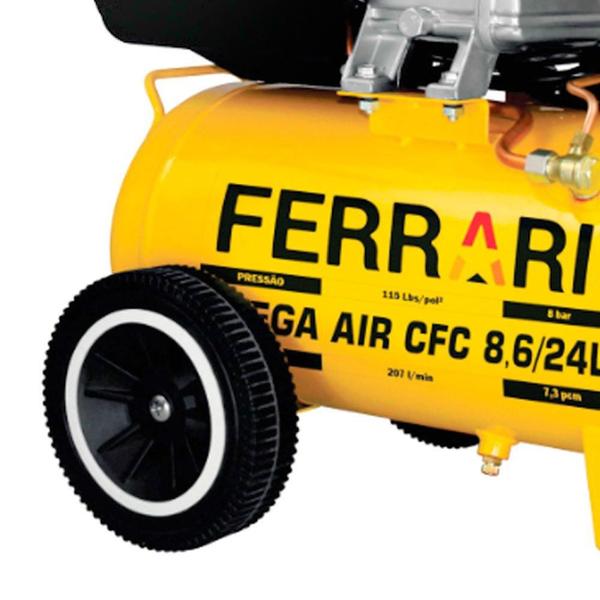 Imagem de Compressor de Ar Ferrari Mega Air CFC 8,6 Pés 24L 2HP 110V