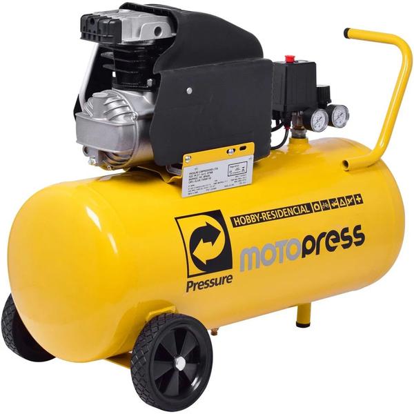 Imagem de Compressor de Ar Motopress 50 Litros 8pcm 2Hp Pistola Calibrador Mangueira 5M