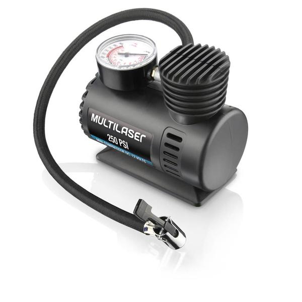 Imagem de Compressor De Ar Multilaser Compacto Portátil 12V 250 PSI