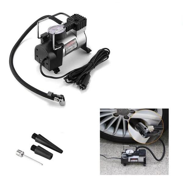 Imagem de Compressor De Ar Portátil 12v Automotivo Até 100 Psi Real Vazão 20l/min - ENVIO IMEDIATO