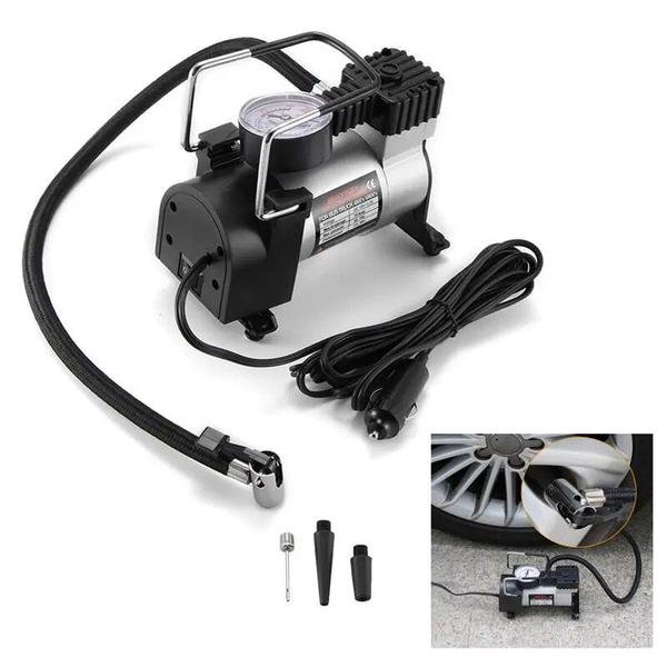 Imagem de Compressor De Ar Portátil 12v Automotivo Até 100 Psi Real Vazão 20l/min - ENVIO IMEDIATO