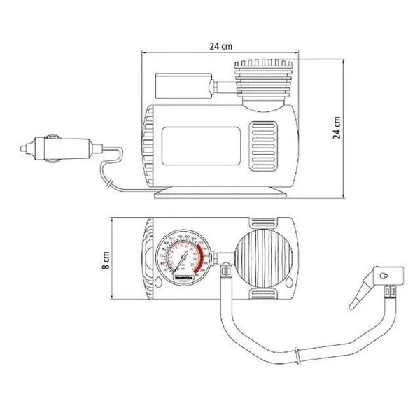 Imagem de Compressor de Ar Portátil 50w 12v - Tramontina