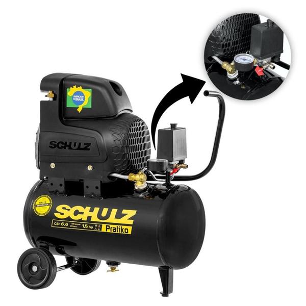 Imagem de Compressor de Ar Portátil Schulz Pratiko CSI 6,6/20 6,6PCM 20LT 127V