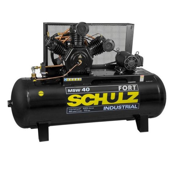 Imagem de Compressor De Ar Schulz - Msw 40/425 Fort - 40 Pés 425 Litros 175 Libras 220/380v Trif (Motor Aberto)