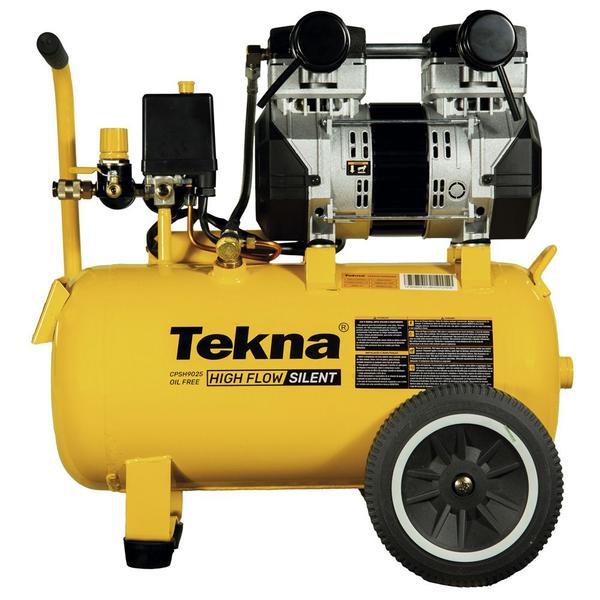 Imagem de Compressor de Ar Silencioso CPSH9025 Portátil 24 Litros 2.5Hp Isento de Óleo Tekna