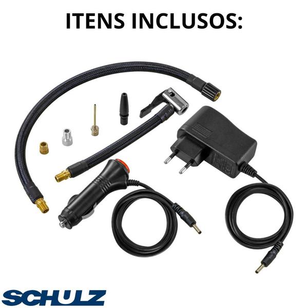 Imagem de Compressor De Ar Tipo Pistola À Bateria Bivolt 12V Schulz Air Plus Portátil Prático Leve Compacto