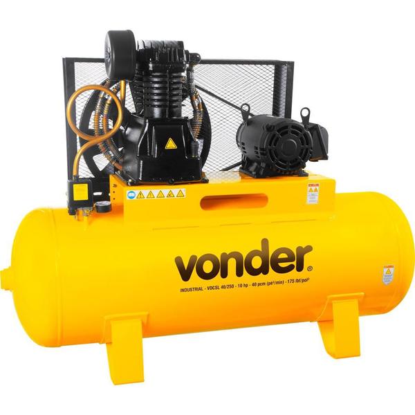 Imagem de Compressor de Ar Vdcsl 40/250 Trifásico 220V /380 V Vonder