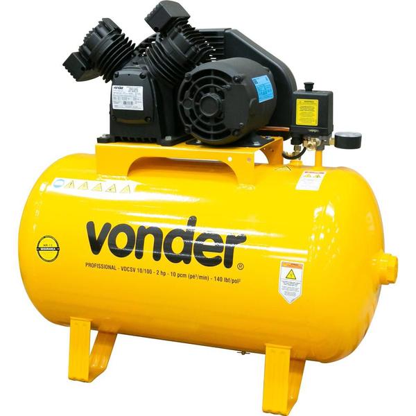 Imagem de Compressor de Ar Vdcsv 10/100 Trifásico 220V /380 V Vonder