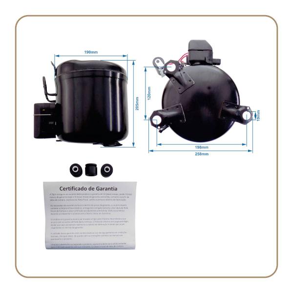 Imagem de Compressor Elgin TCB1016 1/2 HP 220V 60Hz Refrigeração Comercial TCB-1016-E