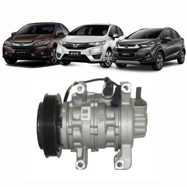 Imagem de Compressor honda city fit 1.4 1.5 com ar 2014 a 2019 denso 