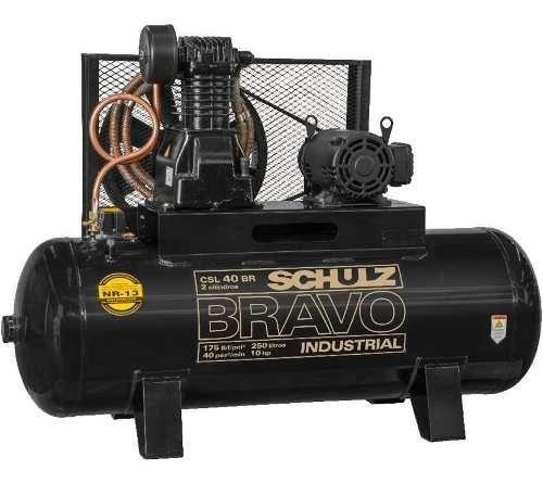 Imagem de Compressor Schulz Csl 40 Bravo 250 Lts 175 Lbs 10 Cv Trif. I