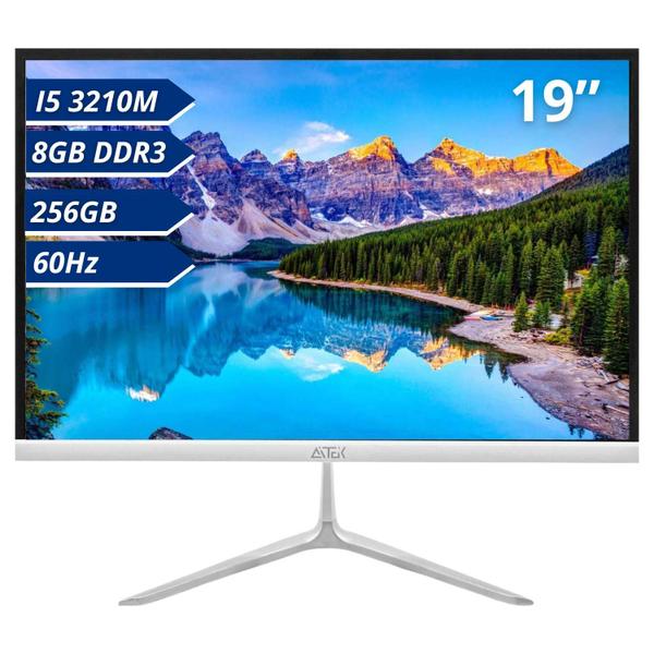 Computador All In One Branco Intel Core i5 8GB RAM SSD 256GB Tela