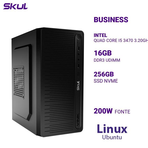 Imagem de Computador B500 Quad Core I5 3470 3.20ghz Memória 16gb Ddr3 Ssd 256gb Nvme Fonte 200w  Linux Ubuntu