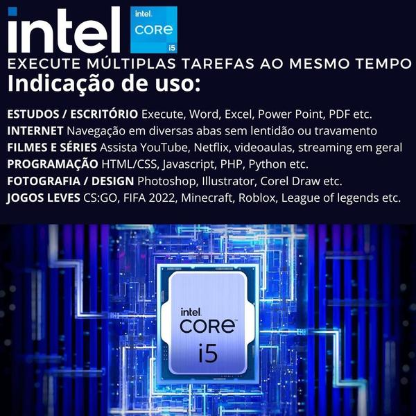Imagem de Computador Completo 3green Desktop Intel Core i5 16GB Monitor HDMI SSD 480GB Windows 10 3D-056