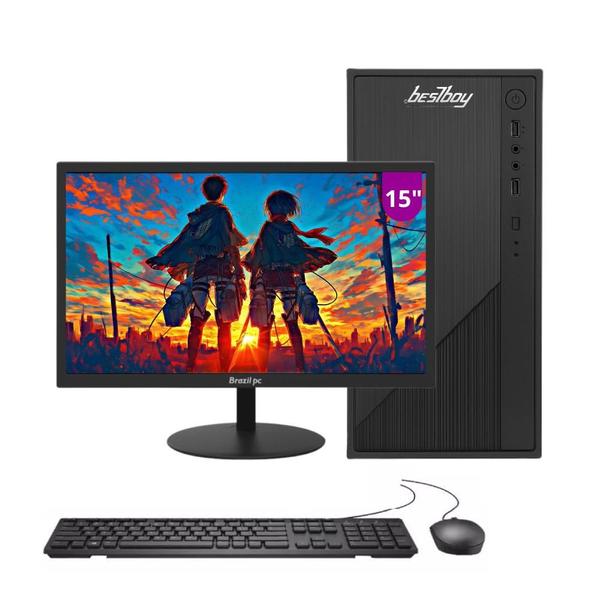 Computador Completo Bestpc Intel I5 8gb Hd 500gb Monitor 15" Windows 10 Trial - BestBoy