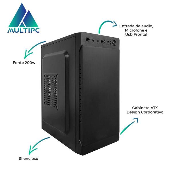 Imagem de Computador Completo Com Monitor Multipc I3 4Gb Ssd 120Gb