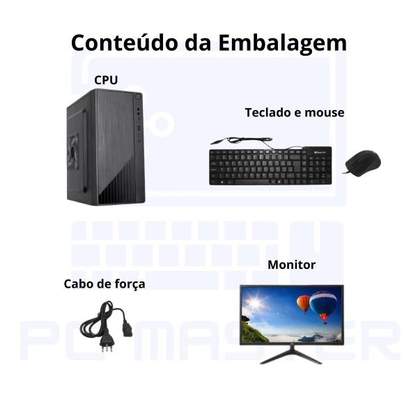 Imagem de Computador Completo Core i3 4150 4ª ger 8gb 120gb ssd sata kit teclado e mouse Monitor de 19 - PC Master