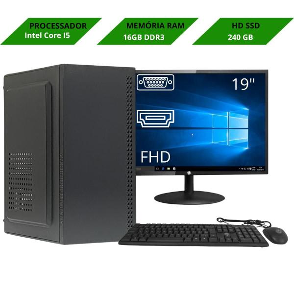 Imagem de Computador Completo Core I5 3ª 16GB HD SSD 240 Monitor Kit