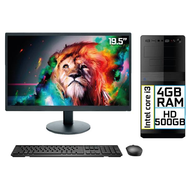 Imagem de Computador Completo Intel Core i3 4GB HD 500GB Monitor LED 19.5" HDMI EasyPC Go 