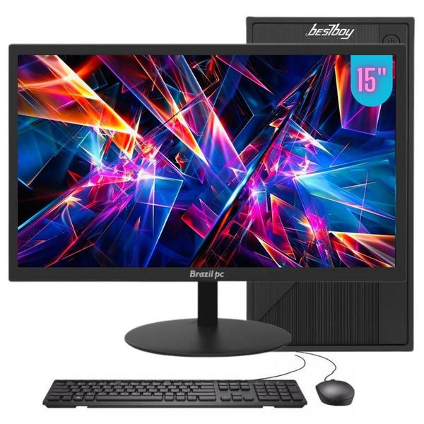 Computador Completo Intel Core I5 8gb SSD240 Gb Hd 500 Gb Monitor 15 Windows 10 Trial BestBoy
