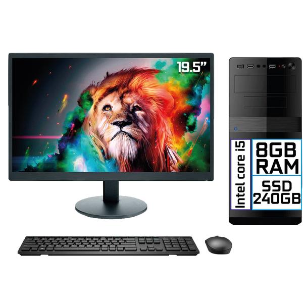 Computador Completo Intel Core i7 8GB SSD 240GB Monitor LED 19.5" HDMI EasyPC Go