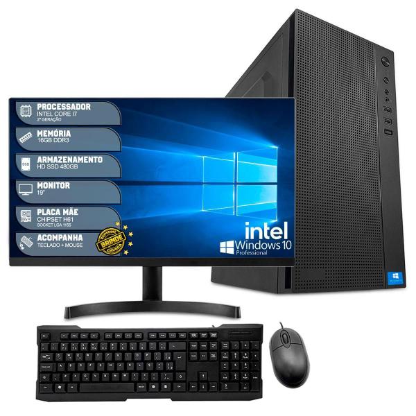 Imagem de Computador Completo, Intel I7 2º Ger, 16Gb, Ssd 480Gb,