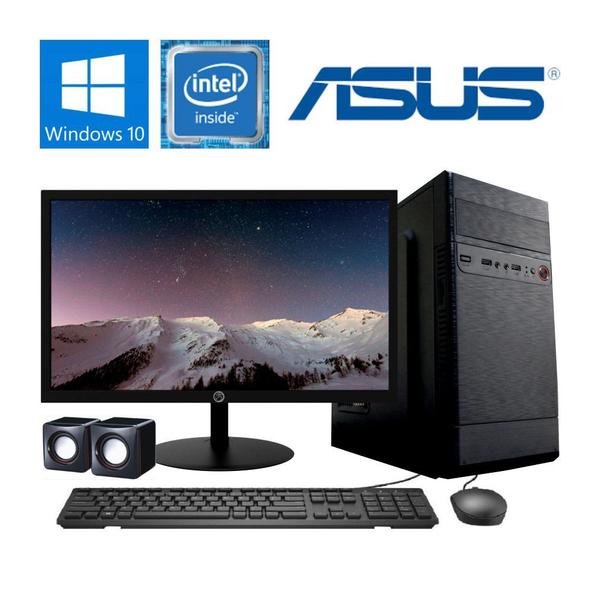 Imagem de Computador Completo PC CPU Flex ASUS Intel Core i3 10GB HD 500Gb Com Kit Monitor 17" Windows 10