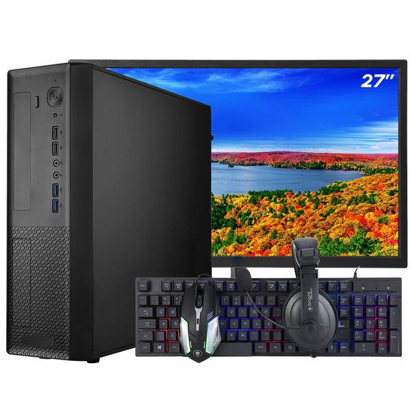 Imagem de Computador Completo SFF Slim Ark Monitor 27'' Intel Core i7 2600 8GB SSD 240GB Windows 10 Pro Combo Gamer