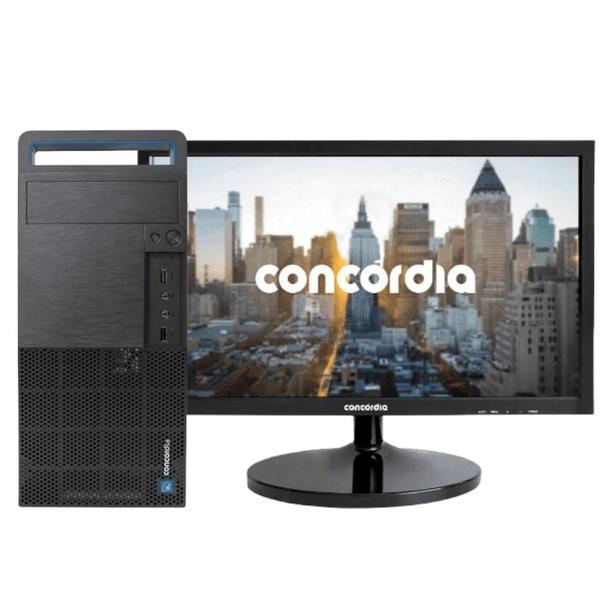 Imagem de Computador Concórdia Completo Com Monitor 19,5'' Core i5 8GB DDR3 SSD 240GB FreeDos