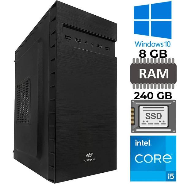 Imagem de Computador Core I5-2320, Ram 8Gb, Ssd 240Gb, Gt-H61, Windows