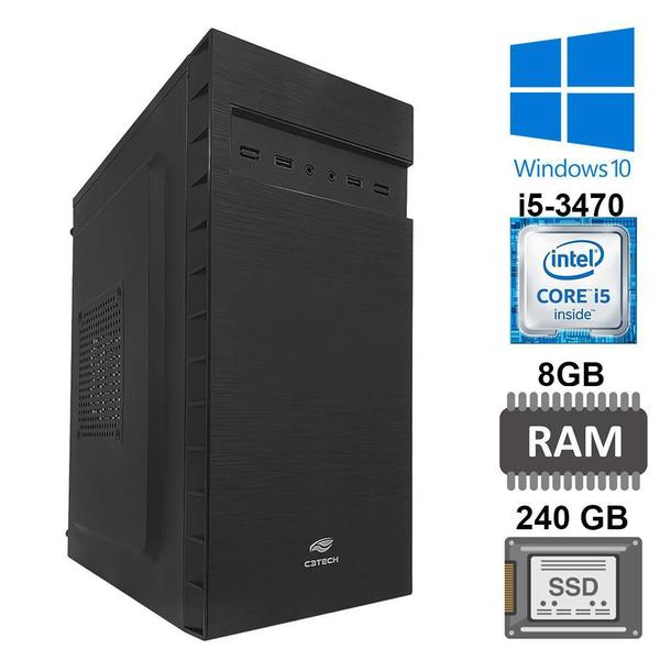 Imagem de Computador Core I5-3470 Ssd 240Gb, Ram 8Gb Gab Mt-32Bk Win10