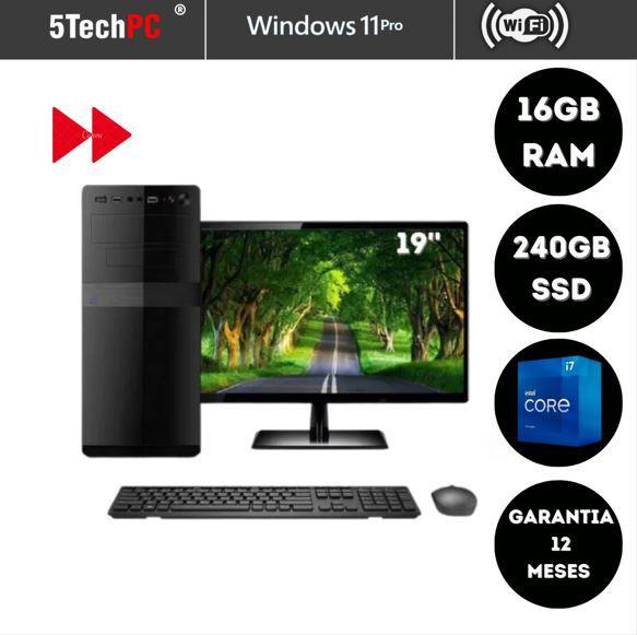 Imagem de Computador Corporativo Intel Core i7 16GB SSD 240GB Monitor 19.5" LED HDMI