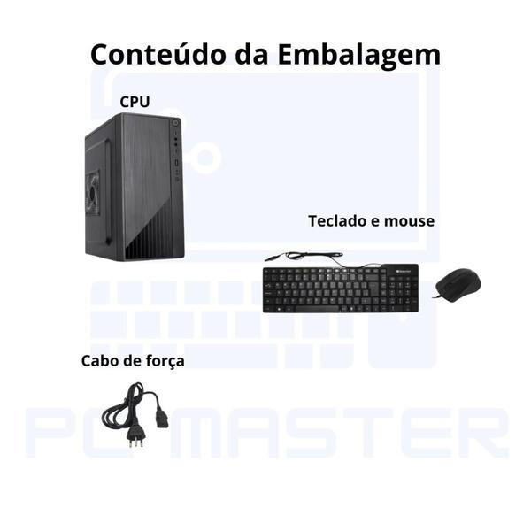 Computador Cpu Core i3 6ª Ger 6100 8gb ddr4 480gb ssd sata kit teclado e mouse - PC Master Imagem de Computador Cpu Core i3 6ª Ger 6100 8gb ddr4 480gb ssd sata kit teclado e mouse - PC Master