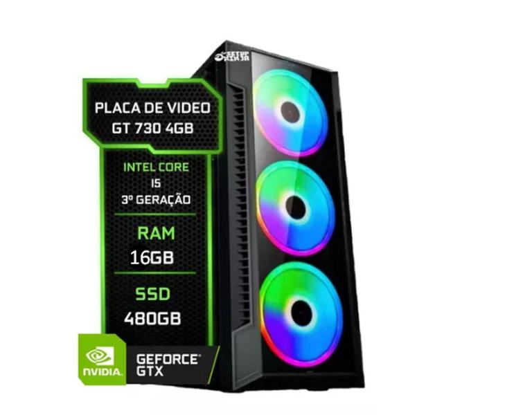 Imagem de Computador Cpu Gamer Core I5 3470 + Geforce 4GB + Ssd 480gb + 16gb Ram + 500W - gabhayom gb1749